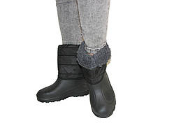 Дутики чорні сноубутси гумові чоботи ЕВА розмір 32