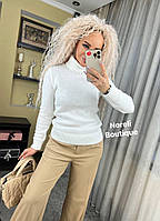 Теплий в'язаний жіночий светр гольф водолазка з високим горлом розмір 42-46. Багато кольорів