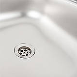 Кухонна мийка Platinum 6060 L Satin 0,5 мм, фото 5