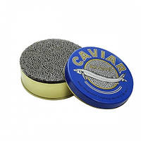 Чорна осетрова ікра, 250 г, зерниста, малосольна, виготовлена Caviar, аквакультура