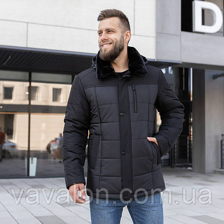 Зимова чоловіча куртка Vavalon KZ-377 black, фото 2