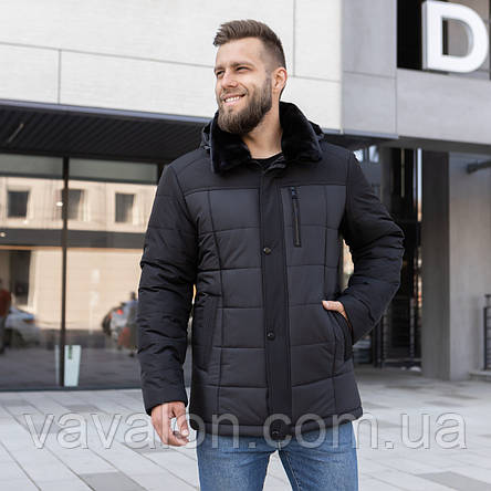 Зимова чоловіча куртка Vavalon KZ-377 black, фото 1