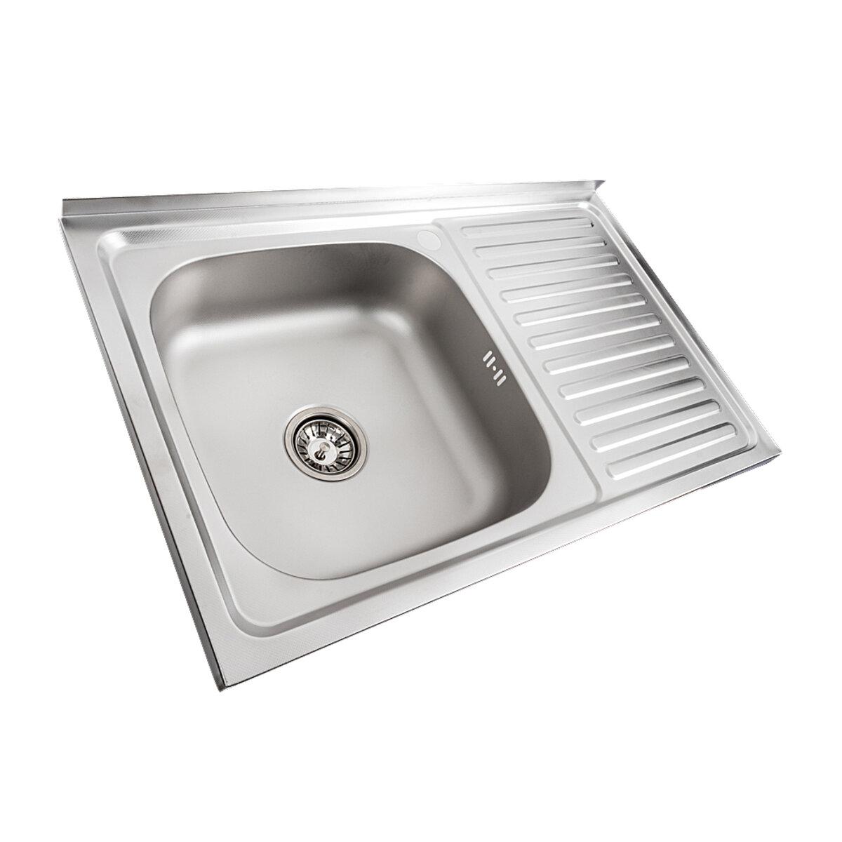 Кухонна мийка стальна Platinum 8050 L Decor 0,6 мм