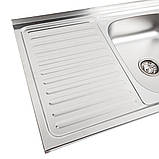 Кухонна мийка Platinum 8050 R Decor 0,6 мм, фото 3