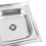 Кухонна мийка Platinum 8050 R Decor 0,6 мм, фото 4
