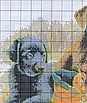 Набір для вишивання за нанесеною на канву схемою "Three dogs". AIDA 14CT printed 42*31 см, фото 4