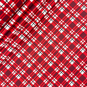 Турецька бавовняна тканина ранфорс "Квадрати дрібні, червоно-чорні переплетені" 240 см