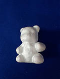 Заготовка пінопласт "ведмедик", діаметр 5 см, 1 паковання = 10 шт., фото 2