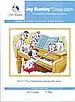 Набір для вишивання за нанесеною на канву схемою "Five Dalmatians playing the piano".AIDA 14CT printed,37*30см, фото 3