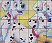 Набір для вишивання за нанесеною на канву схемою "Five Dalmatians playing the piano".AIDA 14CT printed,37*30см, фото 5