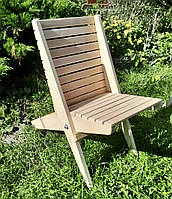 Кресло шезлонг раскладное деревянное, стул раскладной из натурального дерева, ручная работа
