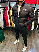 Мужская зимняя куртка The North Face пуховик оверсайз до -25*С ТНФ черная с капюшоном XL (Bon)