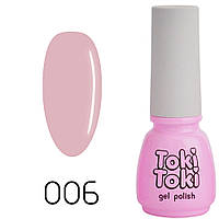 Гель-лак Toki Toki 006, 5 мл, нежно-розовый с лиловым оттенком