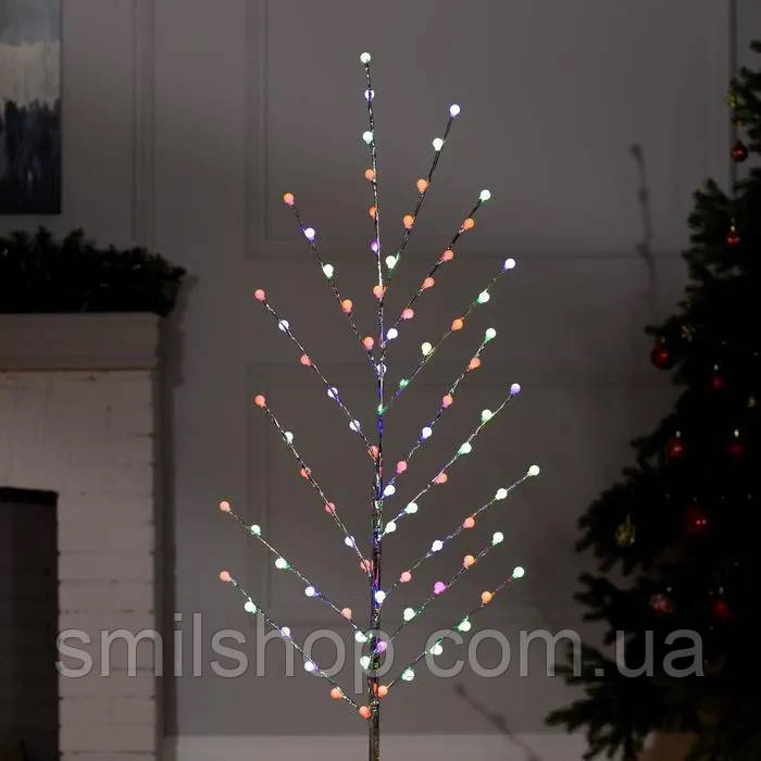 Новорічна Світлодіодне Дерево Кульки 72 Led 150 см (1,5 м) Мульти