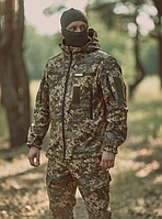 Осенний армейский костюм пиксель Soft Shell до -10 тактический костюм софтшелл пиксель костюм военный на флисе