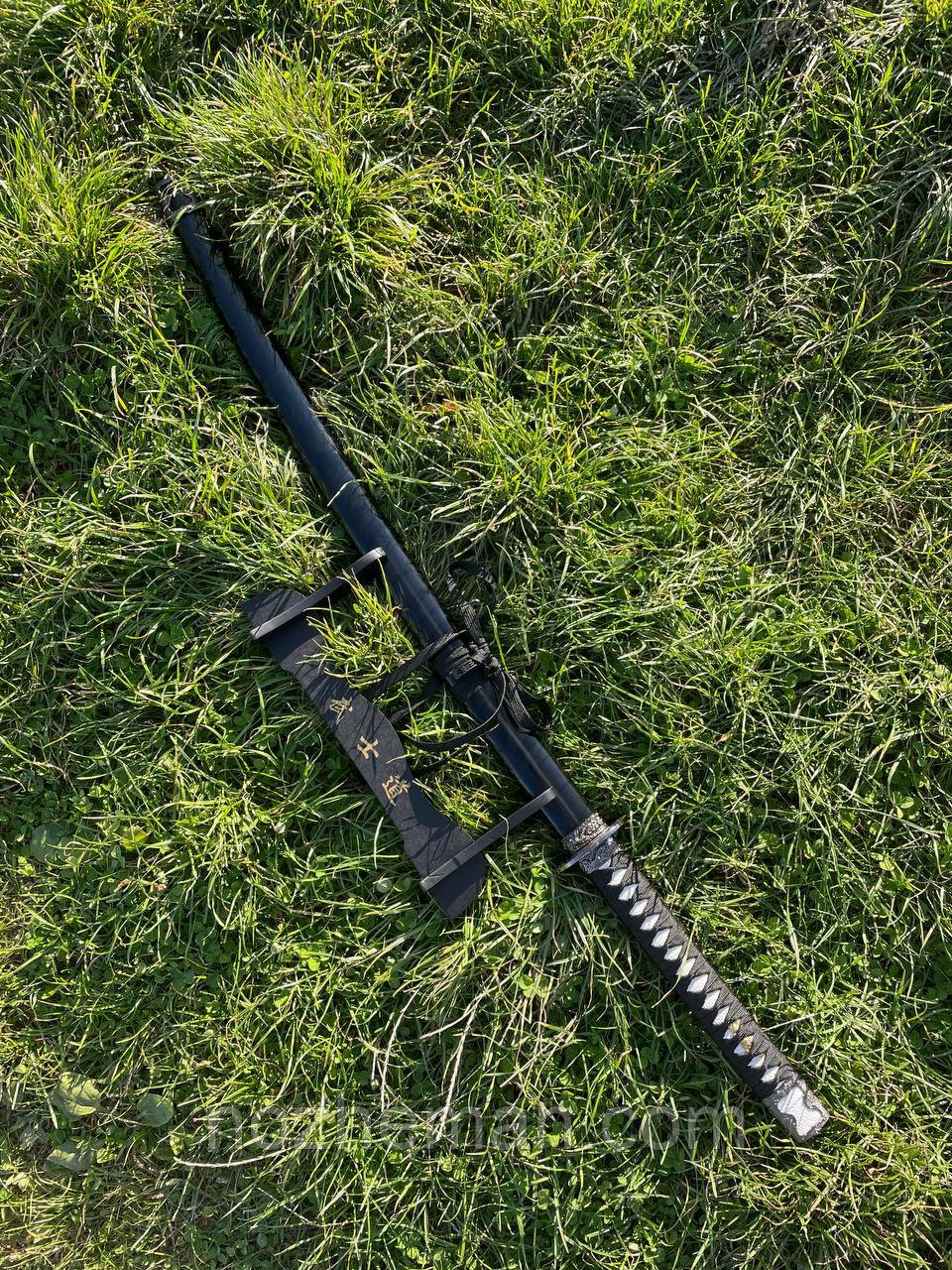 Самурайський меч Катана Лотос, з підставкою у комплекті, елітний подарунок чоловікові, фото 1