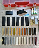 Великий набір інструментів для ремонту ударів сколів на плитці кераміці ламінаті меблів NEARBY 200 L, фото 2