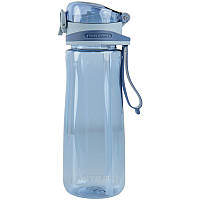 Пляшечка для води з трубочкою, 600 мл, блакитна