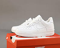 Женские кроссовки Nike Air Force 1 classic Whiite Low (белые) модные зимние повседневные кроссовки 10643 Найк