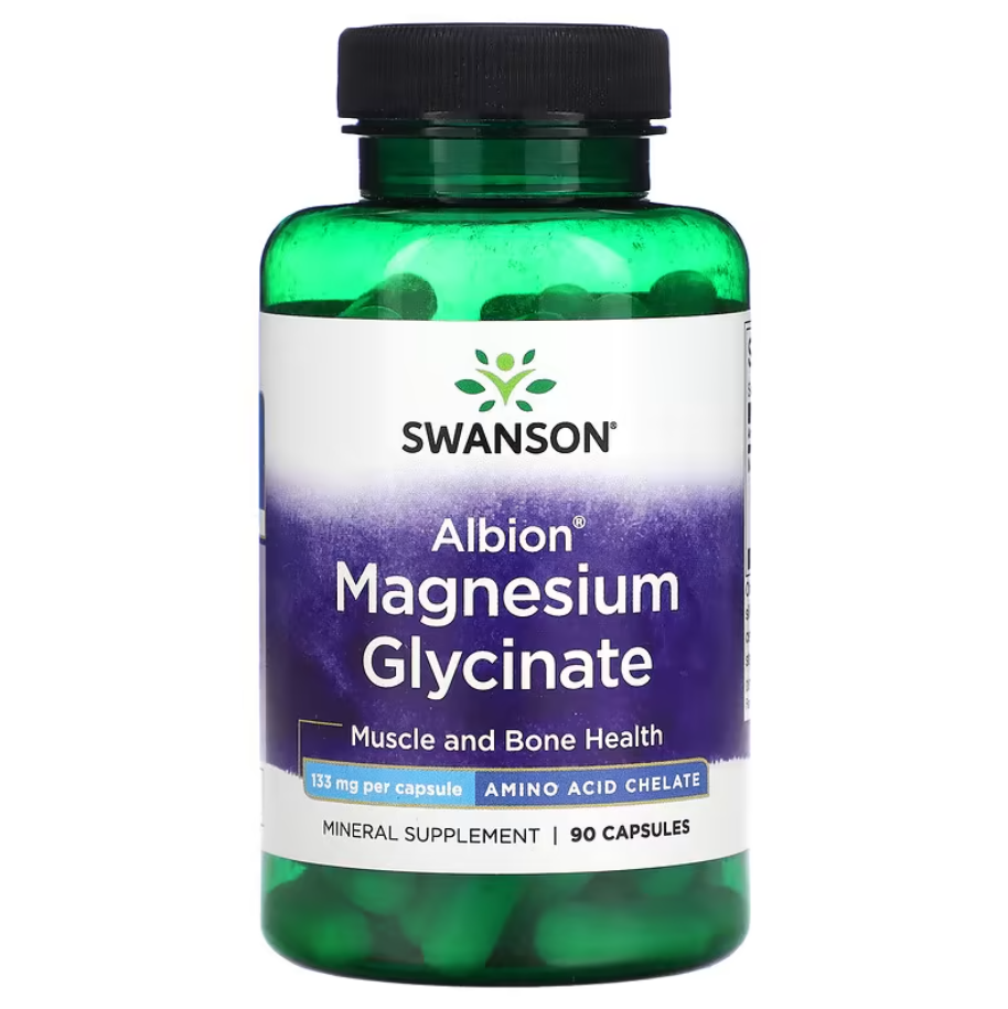 Magnesium Glycinate Albion 133 мг Swanson 90 капсул, фото 1
