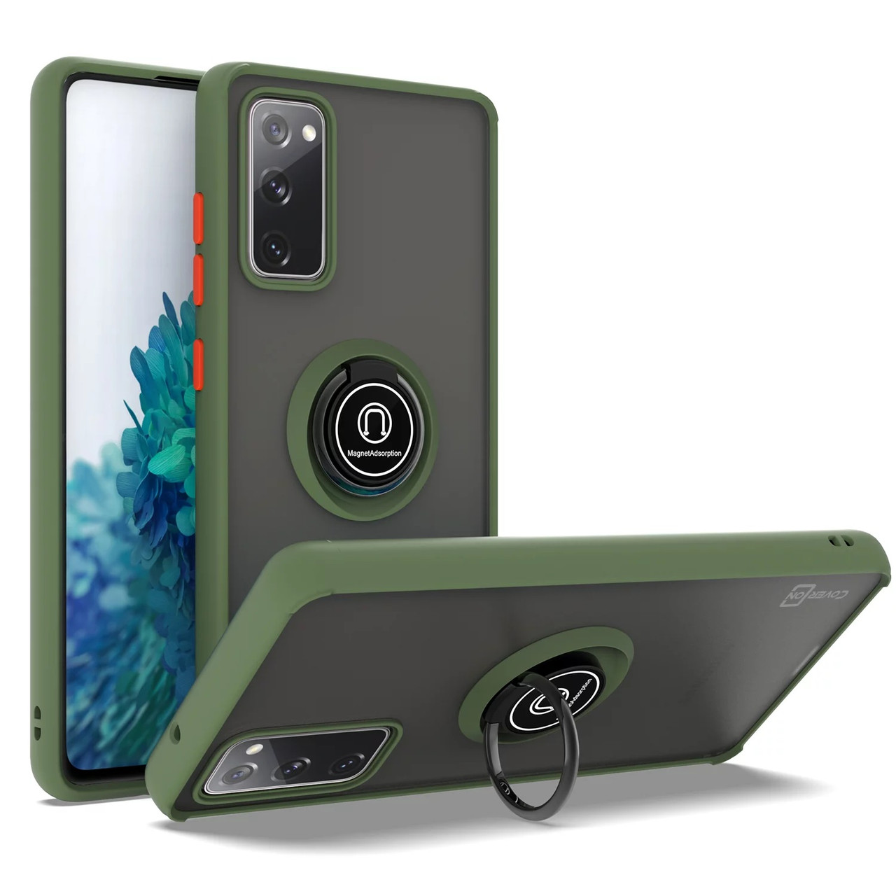 Чохол бампер GKK LikGus Ring з підставкою для Samsung Galaxy S20 FE 4G / 5G (2020/2022) / S20 Lite Olive