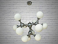 Подвесная лофт люстра - "Молекула" на 12 ламп 910-12HR.