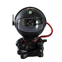 Лазерный ночник проектор звездного неба астронавт 360° черный. Светильник-проектор звездного неба Космонавт.