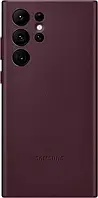 Оригинальный чехол Samsung Leather Cover Burgundy для Galaxy S22 Ultra SM-S908