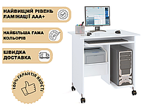 Компьютерный стол для учебы и работы дома, геймерский стол, с выдвижной полкой под клавиатуру, на колесиках