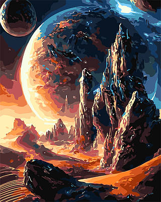 Картина за номерами Kontur 40×50 см. Безмежний космос DS0544