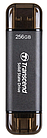 SSD накопичувач Transcend ESD310C 256GB USB Type C/A Gray