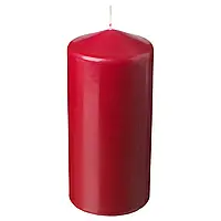 PHENOMEN Формовая свеча без запаха, красная, 14 см
