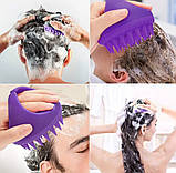 Силіконовий масажний гребінець для миття голови "DragonTeeth", фото 3
