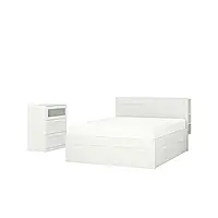 БРИМНЭС Мебель для спальни, комплект. 2 шт., белые, 180х200 см.
