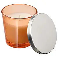ASPSKOG Ароматическая свеча с крышкой, пряная тыква/апельсин, 25 часов