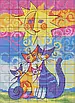Набір для вишивання за нанесеною на канву схемою "Cats under the sun (2)" . AIDA 14CT printed, 19*28 см, фото 4