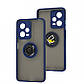 Протиударний чохол бампер GKK LikGus Magnetic Ring з підставкою для Xiaomi Redmi Note 12 Pro 5G Blue, фото 2