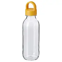 ФОРМСКОН Бутылка для воды, прозрачное/желтое стекло, 0,5 л
