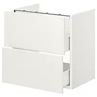 ЭНХЕТ Шкаф под умывальник с 2 ящиками, белый, 60x42x60 см