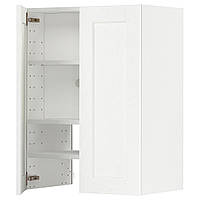 МЕТОД Карнизный шкаф с полкой/дверью, Энчёпинг белый/имитация белого дерева, 60x80 см