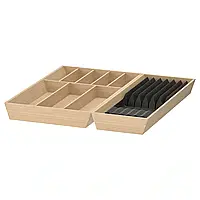 УПДАТЕРА Поднос для столовых приборов/отделение для ножей, светлый бамбук, 52х50 см