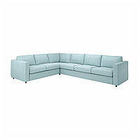 ВИМЛЕ 5-местный угловой диван, Саксемара светло-синий