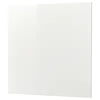 SIBBARP Стінова панель на замовлення, глянсовий білий/ламінат, 1 м²x1,3 см