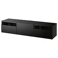 БЕСТО Подставка под телевизор, черно-коричневый/Лаппвикен черно-коричневый, 180x42x39 см