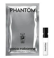 Парфюмированная вода мужская Paco Rabanne Phantom 1.5 мл пробник Оригинал