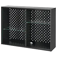 УППСПЕЛ Шкаф-витрина, темно-серый, 76x56 см