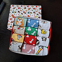 Подарочный набор женских носков на 12 пар 36-41 г в праздничной коробке r_750
