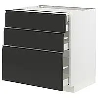 МЕТОД / MAXIMERA Sz stj 3fr/2n/wd/h, белый/Упплёв матовый антрацит, 80x60 см