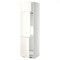 МЕТОД Шкаф холодильный/закрытый/3-дверный, белый/Веддинге белый, 60x60x220 см