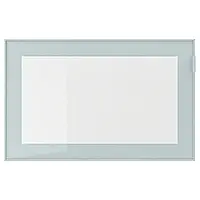 ГЛАССВИК Стеклянная дверь, светлый серо-синий/прозрачное стекло, 60x38 см